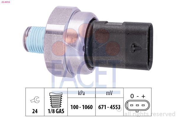 FACET érzékelő, olajnyomás 25.0016