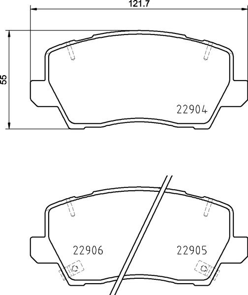 Piduriklotsi komplekt, ketaspidur, BREMBO P 30 114