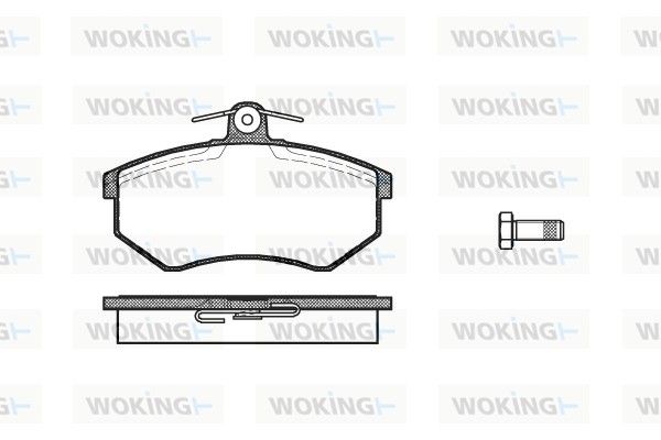 Комплект гальмівних накладок, дискове гальмо, Woking P0343.00