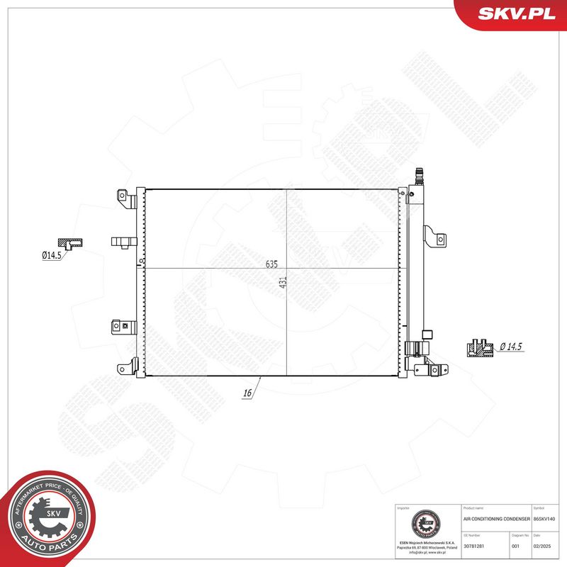 Kondensaator, kliimaseade, ESEN SKV 86SKV140