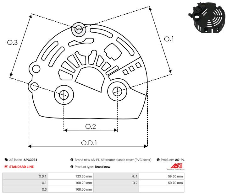 Kaitsekate, generaator, AS-PL APC3031