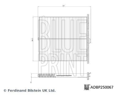 BLUE PRINT ADBP250067 Filter, cabin air
