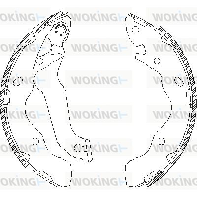 Комплект гальмівних колодок, Woking Z4141.00