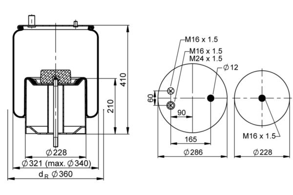 Mech, pneumatické odpružení 1 DK 28 F-4