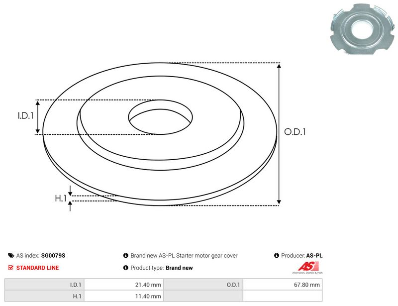 AS-PL SG0079S Repair Kit, starter