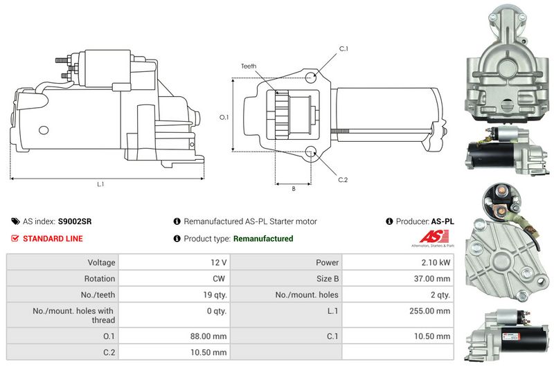 AS-PL S9002SR Starter