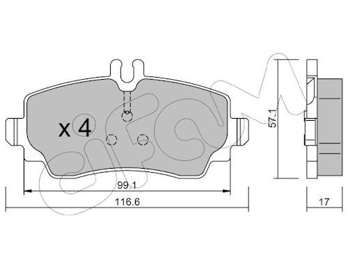 Set placute frana,frana disc 822-310-0 CIFAM
