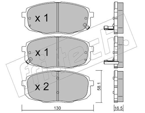 fri.tech. 529.0 Brake Pad Set, disc brake