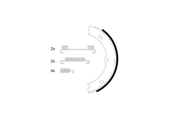 Set saboti frana, frana de mana 91066800 TEXTAR