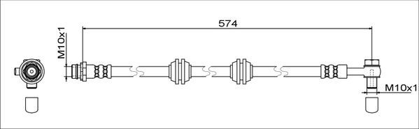 METZGER AUTOTEILE 4111760 - Brake Hose