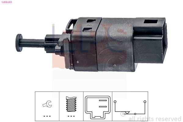 EPS CHEVROLET вимикач STOP-сигналівий Aveo 06-, Lacetti 05-, Matiz 05-, Tacuma 00-.