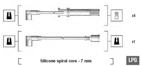 MAGNETI MARELLI gyújtókábelkészlet 941105200643