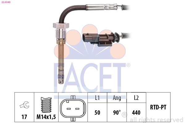 FACET Sensor, uitlaatgastemperatuur 22.0340