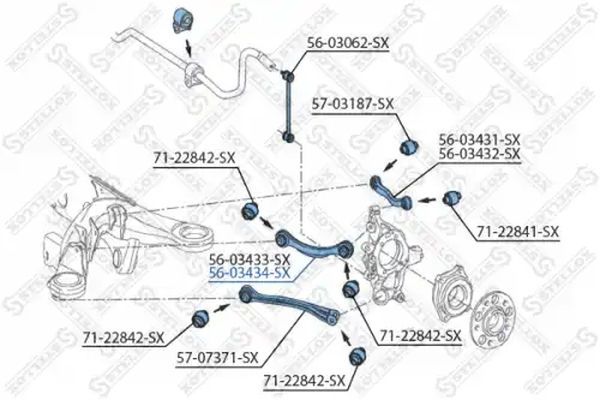 STELLOX 56-03434-SX Control/Trailing Arm, wheel suspension