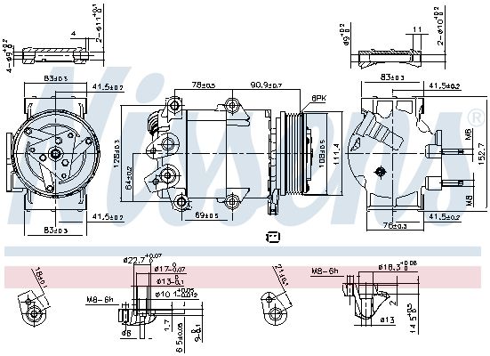 NISSENS 890321 Compressor, air conditioning