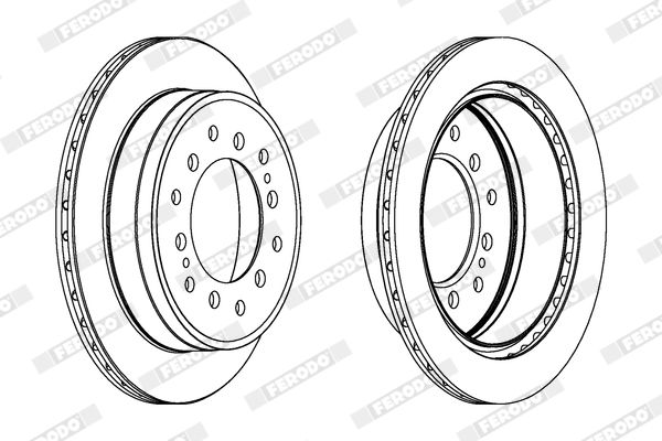 FERODO Remschijf DDF1743C
