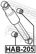 Втулка, амортизатор, Febest HAB-205
