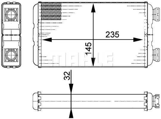 WILMINK GROUP Hőcserélő, belső tér fűtés WG2180009