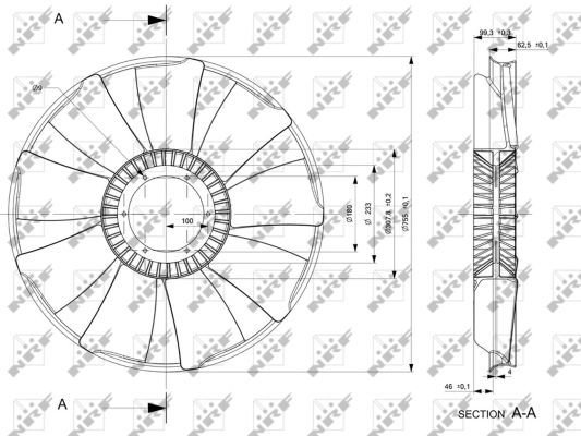 NRF 49829 Fan Wheel, engine cooling