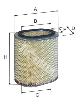 Повітряний фільтр, Mfilter A238