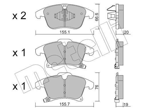 Plaquettes+de+frein+à+disque METELLI 22-1039-0