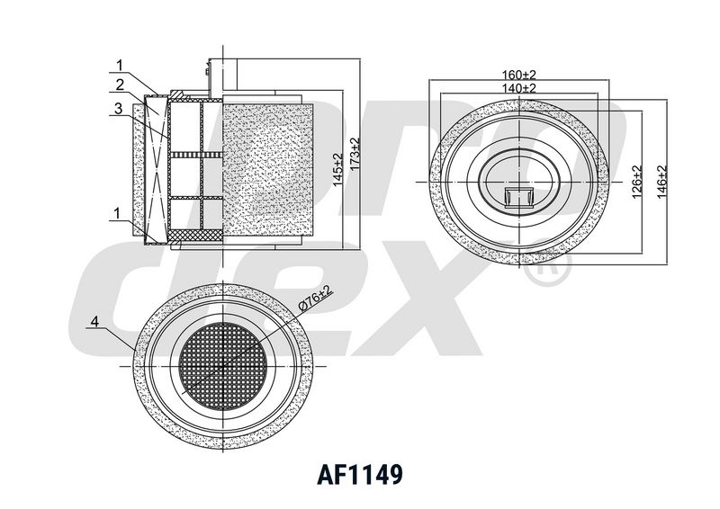 PRODEX AF1149 Oro filtras