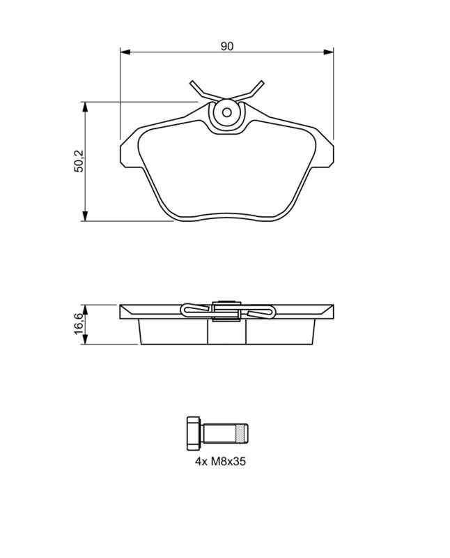 BOSCH 0986494020 Brake Pad Set, disc brake