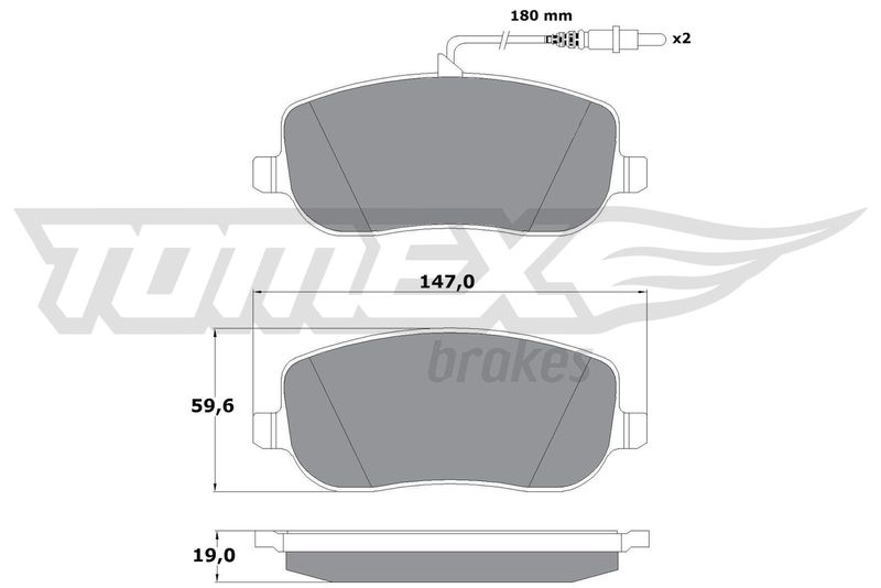 TOMEX Brakes fékbetétkészlet, tárcsafék TX 13-34