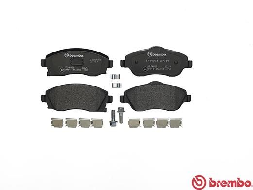 Комплект гальмівних накладок, дискове гальмо, Brembo P59036