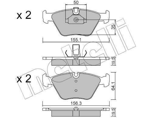 Plaquettes+de+frein+à+disque METELLI 22-0207-0