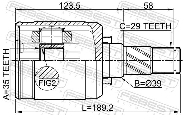 FEBEST 0211-T31MTLH Joint Kit, drive shaft