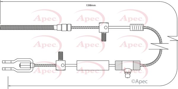 APEC Cable Pull, parking brake CAB1394