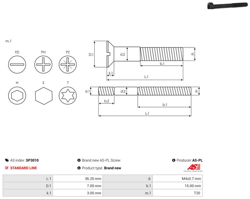 AS-PL SP3010 Repair Set, alternator
