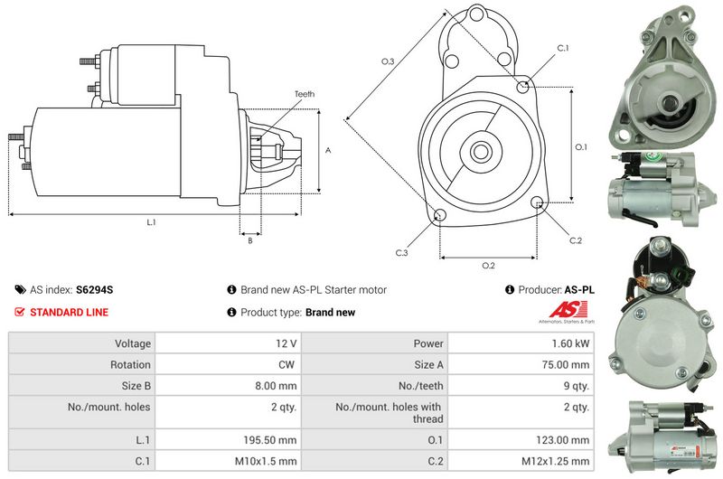 AS-PL S6294S Starter