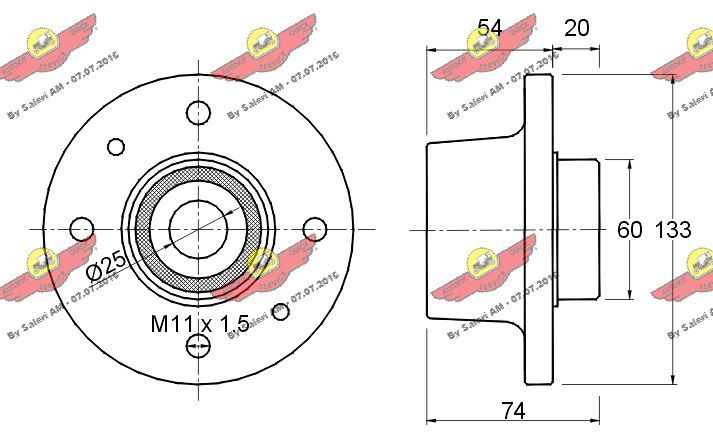 AUTOKIT 01.174 Rato guolio komplektas