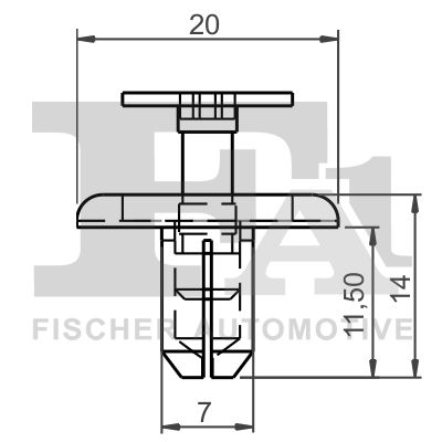 FA1 77-30015.5 Clip, trim/protection strip
