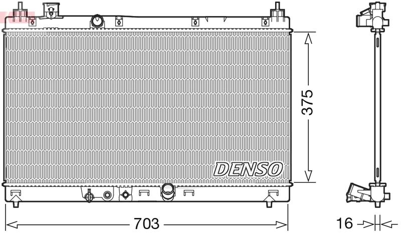 Denso Engine Cooling Radiator DRM40045