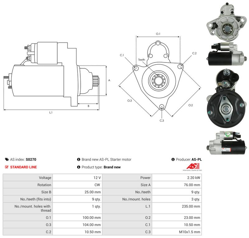 Starter, AS-PL S0270