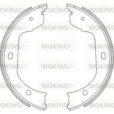 Комплект гальмівних колодок, стоянкове гальмо, Woking Z4740.00