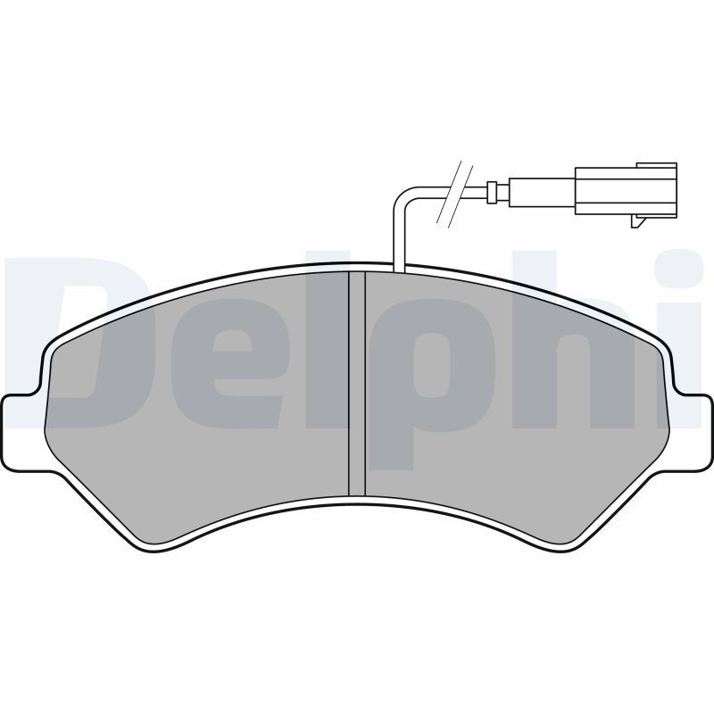 DELPHI LP2492 Колодки тормозные (передние) Citroen Jumper/Fiat Ducato/Peugeot Boxer 2.0-3.0HDi 06-R16(с датчиком)