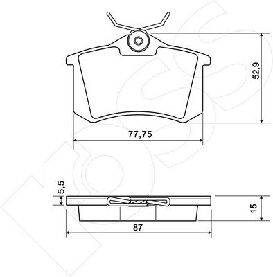 1-GNC R-414 - Brake Pad Set, disc brake