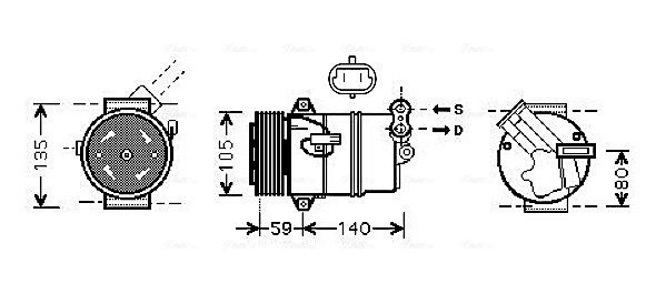 AVA QUALITY COOLING kompresszor, klíma OLAK446