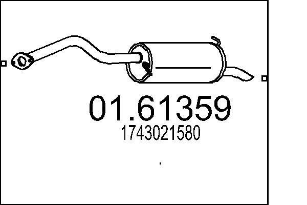 MTS hátsó hangtompító 01.61359