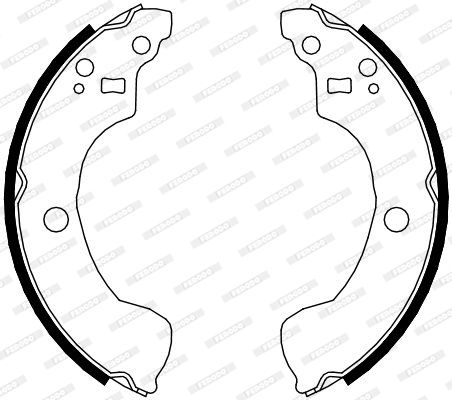 Комплект гальмівних колодок, Ferodo FSB4106