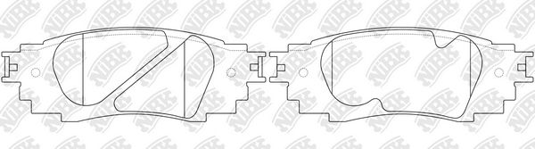 Комплект гальмівних накладок, дискове гальмо, задня вісь, TOYOTA Camry/LEXUS RX200T/RX350/RX450H/UX250H, Nibk PN1854