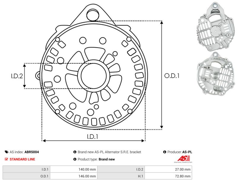 AS-PL ABR5004 Protective Cap, alternator