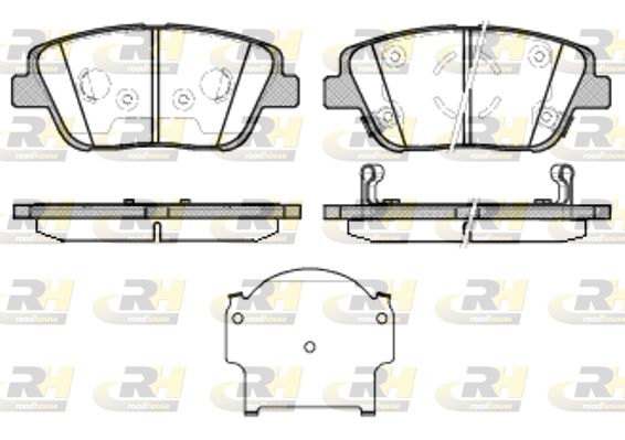 Комплект гальмівних накладок, дискове гальмо, Roadhouse 21423.02