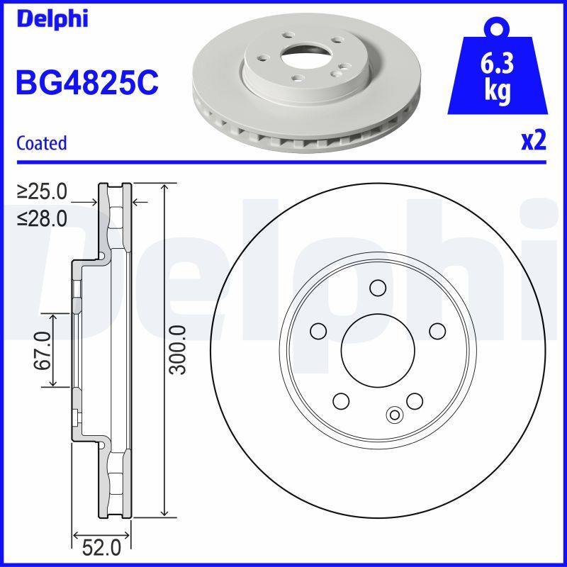 Delphi Brake Disc BG4825C