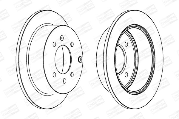 CHAMPION HYUNDAI диск тормозной задн.Matrix,Sonata IV,Kia Magentis 01-