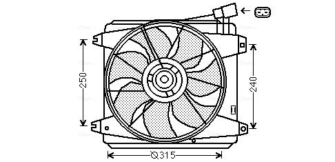 AVA QUALITY COOLING ventilátor, motorhűtés TO7554